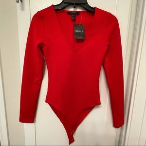 Forever 21 Red Bodysuit